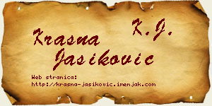 Krasna Jasiković vizit kartica